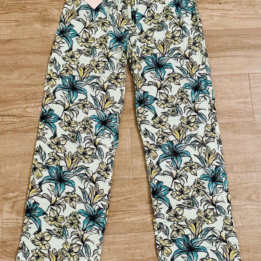 BeachRiot Rayon Floral Patterned Pants